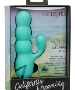 California Dreaming Del Mar Rechargeable Silicone Dual Stimulator - Teal