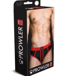 Prowler Red Ass-Less Brief - Small - Black/Red