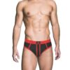 Prowler Red Ass-Less Brief - XXLarge - Black/Red