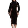 Le Desir Shade Carme XI Dress with Turtleneck - Queen - Black