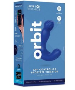 Love Distance Link App Controlled Silicone Rechargeable Prostate Vibrator - Blue