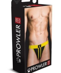 Prowler Red Ass-Less Jock - Large - Yellow/Black