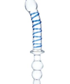 Glas Twisted Dual-Ended Dildo 10in - Clear