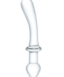 Glas Classic Curved Dual-Ended Dildo 9in - Clear