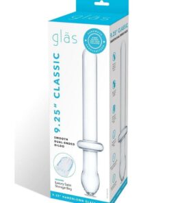 Glas Classic Smooth Dual-Ended Dildo 9.25in - Clear