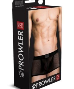 Prowler Red Fishnet Ass-Less Trunk - Large - Black