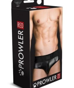 Prowler Red Wetlook Brief - Large - Black