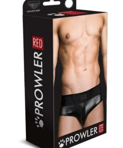 Prowler Red Wetlook Ass-Less Brief - Medium - Black