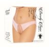 Barely Bare Lace Edge Open Panty - Plus Size - Peach