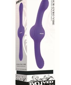 Our Gyro Vibe Rechargeable Silicone Dual End Vibrator - Purple