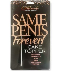 Glitterati Same Penis Cake Topper - Rose Gold/Black
