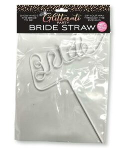 Glitterati Bride Straw - White/Black
