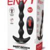 Envy Toys Deep Reach Remote Controlled Rechargeable Silicone Vibrating Anal Beads - Black