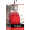 Bloomgasm Double Tease Rose 10X Rechargeable Silicone Sucking and Licking Stimulator - Red