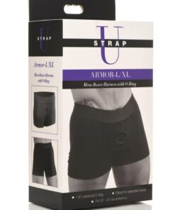 Strap U Armor Mens Boxer Harness with O-Ring - Large/XLarge - Black