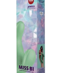 Miss Bi Silicone Rabbit Vibrator Jewels Limited Edition - Jade Green