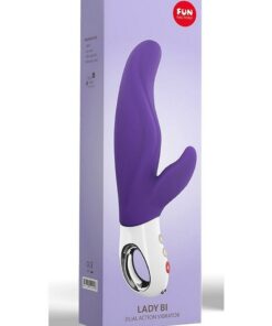 Lady Bi Silicone Dual Action Vibrator - Violet