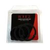 Stainless Steel 3 Piece Cock Ring Set (45/50/55mm) - Black
