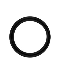 Stainless Steel Round Cock Ring 50mm - Black