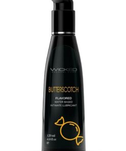 Wicked Aqua Water Based Flavored Lubricant Butterscotch 4oz