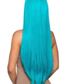 Leg Avenue Long Straight 33 Center Part Wig - O/S - Turquoise