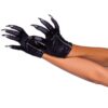 Leg Avenue Zip-Up Claws Gloves - O/S - Black