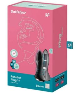 Satisfyer Rotator Plug 1+ Silicone Vibrating Anal Stimulator - Black