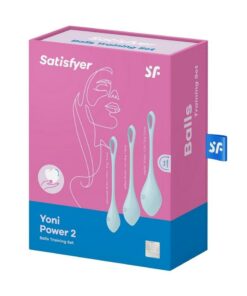 Satisfyer Yoni Power 2 Silicone Weighted Ben Wa Balls Set - Light Blue