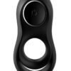 Satisfyer Lengendary Duo Silicone Vibrating Cock and Ball Ring - Black