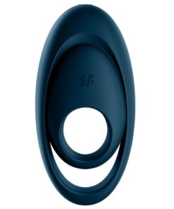 Satisfyer Glorious Duo Silicone Vibrating Cock and Ball Ring - Blue