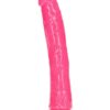 RealRock Slim Glow in the Dark Dildo with Suction Cup 11in - Pink