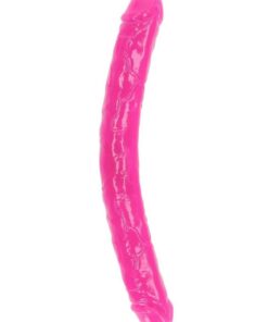 RealRock Double Dong Glow in the Dark Dildo 15in - Pink