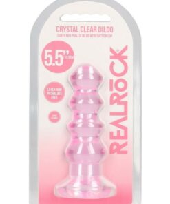 RealRock Curvy Dildo or Butt Plug 5.5in - Pink