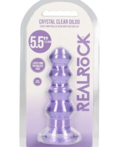 RealRock Curvy Dildo or Butt Plug 5.5in - Purple