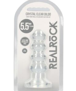RealRock Curvy Dildo or Butt Plug 5.5in - Clear