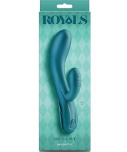 Royals Regent Rechargeable Silicone Rabbit Vibrator - Green