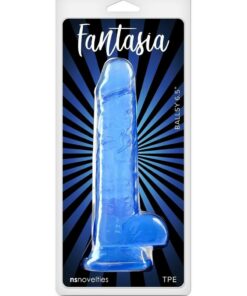 Fantasia Ballsy Dildo 6.5in - Blue