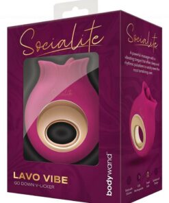 Bodywand Socialite Lavo Rechargeable Silicone Clitoral Licker Vibe - Pink