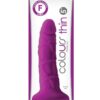 Colours Pleasures Silicone Thin Dildo 5in - Purple