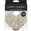 Pretty Pasties Heart and Flower Glow in the Dark - Multicolor