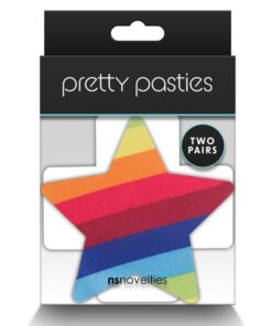 Pretty Pasties Pride Cross and Star - Rainbow