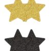 Pretty Pasties Glitter Stars - Black/Gold