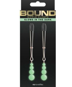 Bound Nipple Clamps G2 Iron Glow in the Dark - Rose Gold