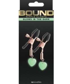 Bound Nipple Clamps G3 Iron Glow in the Dark - Rose Gold