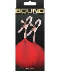 Bound Nipple Clamps F1 - Rose Gold/Red