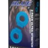 Blue Line Ultra-Stretch Stamina Endurance Ring (2 Pack) - Blue