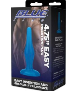 Blue Line Easy Insertion Anal Plug 4.75in - Blue