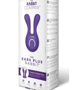 The Rabbit Company The Ears Plus Rabbit Rechargeable Silicone Stimulator - Purple