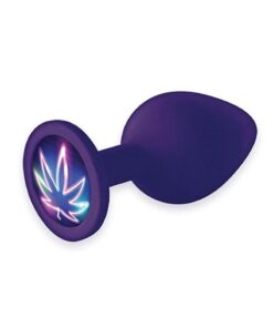 The 9`s - Booty Talk Silicone Butt Plug Neon Leaf - Purple