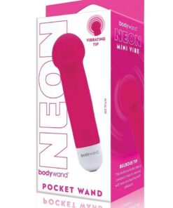 Bodywand Mini Pocket Wand Rechargeable Silicone Massager - Neon Pink